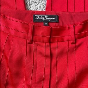Salvatore Ferragamo Vibrant Red Pants